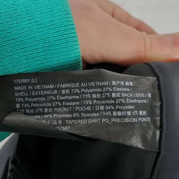 Theory Womens Tapered Dart Ponte Pant Sz L Black Pull On Cropped Pockets Stretch - Picture 12 of 16